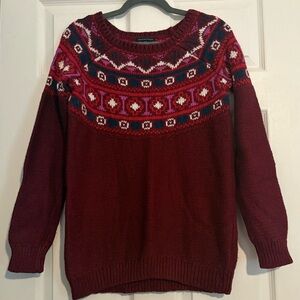 American Eagle Women’s Sweater Winter Long Sleeve Maroon Size Medium